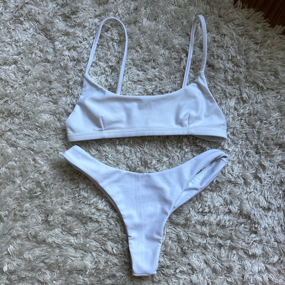 LAHANA SWIM white bikini